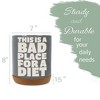 Elanze Designs Funny Diet Healthy Eating Comedic Ceramic Cork Bottom Gray Large Capacity Utensil Holder Crock for Countertop Storage, Stylish & - 2 of 4