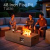 BDELITE 50,000 BTU Outdoor Fire Pit Table with Propane Tank, Glass Stone and Rain Cover-48 *20.9*12.4 Inch - 4 of 4