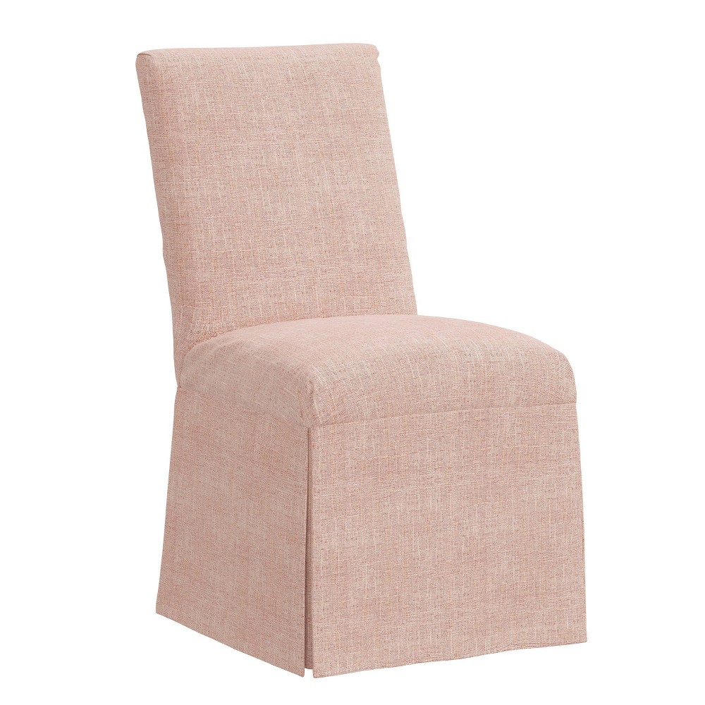 Skyline Furniture James Slipcover Armless Dining Chair Zuma Rosequartz: Modern Polyester & Linen Upholstery