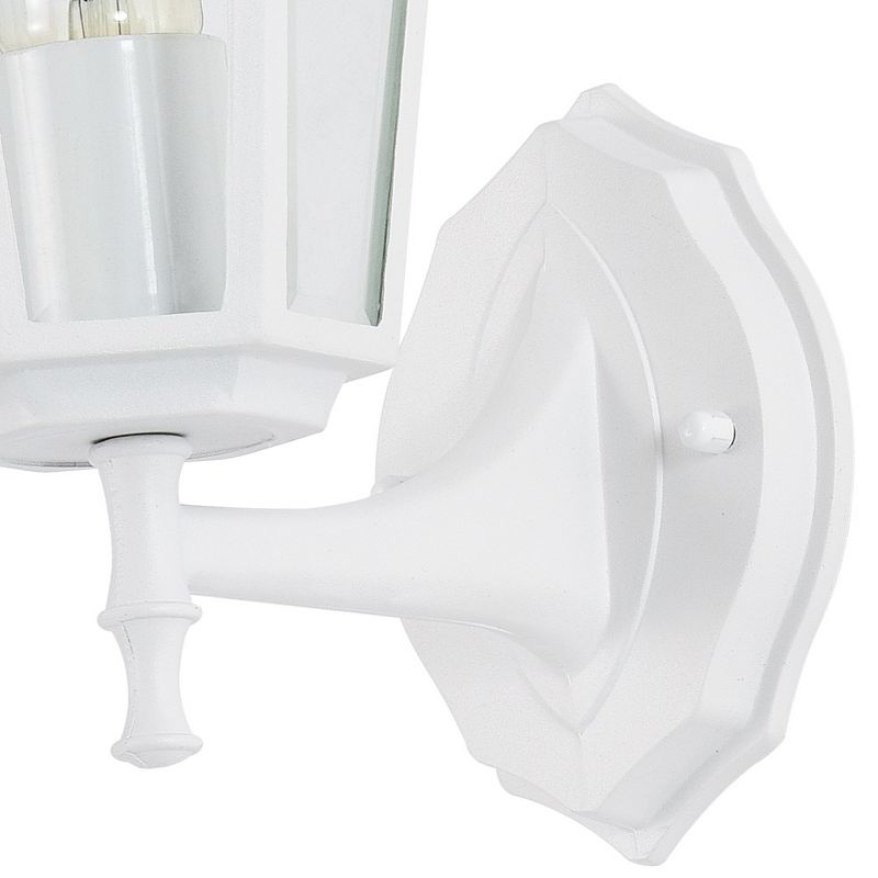 C Cattleya 1-Light White Incandescent Outdoor Wall Sconce in Die-Cast Aluminum(2-Pack ), 4 of 8