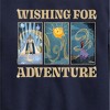 Boys' - Disney - Wishing For Adventure Grid Graphic Long Sleeve Fleece Sweatshirt - 2 of 4