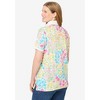 Woman Within Women's Plus Size Perfect Printed Short-Sleeve Polo Shirt - 3 of 4