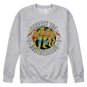 Men's - Teenage Mutant Ninja Turtles - Respect The Brotherhood Graphic Fleece Sweatshirt - 1 of 4