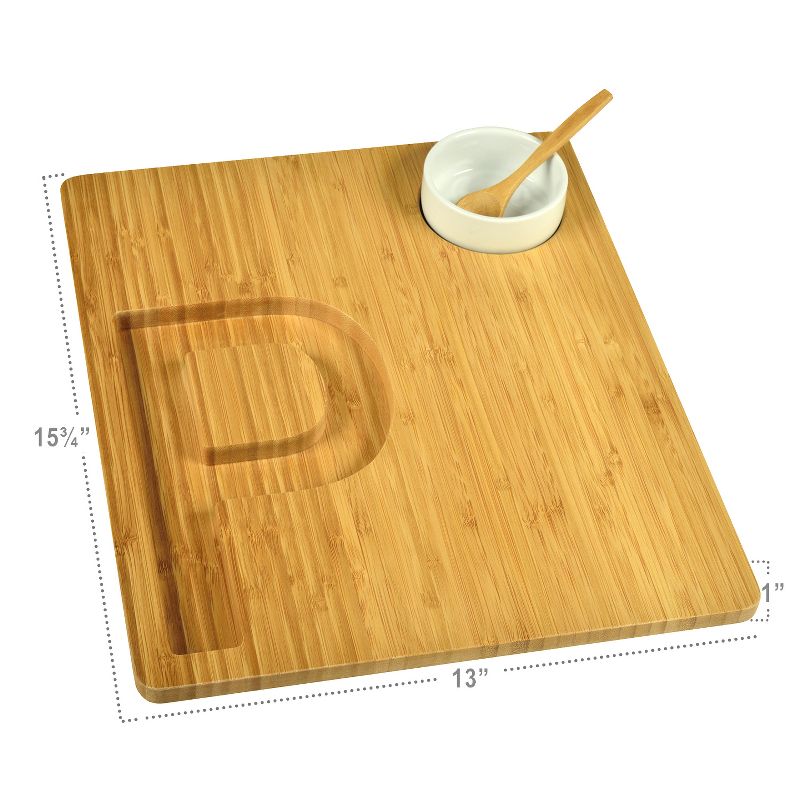 Picnic at Ascot Monogrammed Bamboo Cheese & Cracker Serving Board, 3 of 4