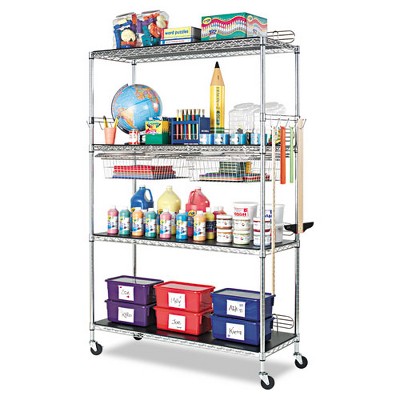 Versatile Silver Wire 4-Shelf Unit for Industrial & Commercial Use, 36x24x72