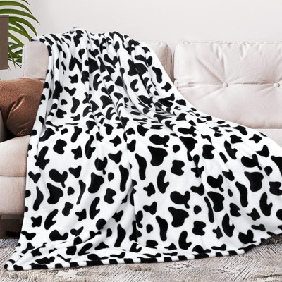 Inhand Soft Cow Print Blanket, 50"x60" Ultra Cozy Cow Throw Blanket for Couch Bed and Travel, Cow Decor Throw Blankets for All Seasons