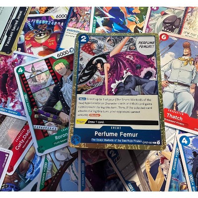 Bandai One Piece Cards, 50 Card Lot Includes 5 Foils, One Piece Card Game