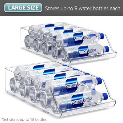 Sorbus Set of 2 Water Bottle Organizer Bins - Can and Bottle Holder Drink Dispenser - for Fridge, Pantry, Kitchen Organization and Storage — фото 5