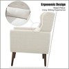 Lyngins Chenille Fabric Accent Chair with Waist Pillow, Ergonomic Lounge Armchair with Tapered Wooden Legs, Comfy Reading Chair for Living Room - 4 of 4