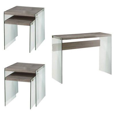 target glass end tables