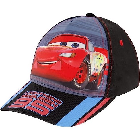 Disney Toddler Hat for Boys Ages 2-4, Cars Lightning Mcqueen Kids Baseball Cap, Boy's, Size: 2-4t, Black