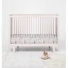Bacati - Woodland Forest Animals Gray Beige 100 percent Cotton Universal Baby US Standard Crib or Toddler Bed Fitted Sheet - 4 of 4