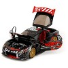 1993 Mazda RX-7 Black with Graphics "Lab Monkeys" with Saru Diecast Figure "Hollywood Rides" 1/24 Diecast Model Car by Jada - 3 of 4