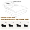 Oversized Upholstered Chaise Lounge with 4-gear Adjustable Backrest, Lazy Sleeper Sofa Bed Leisure Reading Couch with 2 Pillows -ModernLuxe - 4 of 4