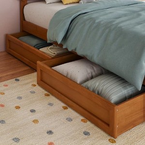AFI Furnishings Mid-Century Modern Under Bed Storage Drawers, Twin/Full, Light Toffee - 1 of 4