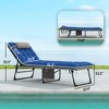 Aghana Digitals 2-Pack Foldable Outdoor Lounge Chairs with 5-Position Recline, Removable Cushions & - 2 of 4