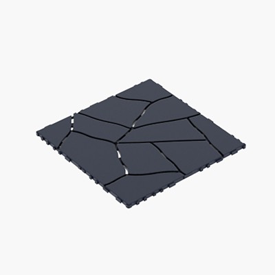 DSVIMOY 12" Patio Deck Tiles, 44pcs DIY Module Interlocking Decking Tiles, Floor Tile for Porch Poolside, Balcony, Dark Gray, 12"*12"*0.8"