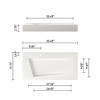 35 x 18 in. Solid Surface Wall Mount Bathroom Vessel Sink with Faucet Hole in Matte White - 2 of 2