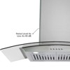 30 Inch Curved Glass Range Hood, Ductless/Ducted Convertible Stove Vent Hood - 3 of 4