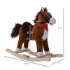 SEVOBAL Toy Vehicles Kids Ride On Rocking Horse Plush Toy with Realistic Sounds and Red Scarf for Toddlers - 4 of 4