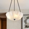 LLHZSY 4-Light 20 4/5" Matte Black Ceiling Chandelier with Cloud Glass Shades for Kitchen, Dining Room, Bedroom, Living Room, Hallway - 2 of 4