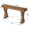 Lantine 63-Inch Solid Wood Console Table, Farmhouse Narrow Entryway Table with X-Shaped Legs for Living Room, Hallway, or Foyer, Easy Assembly - 3 of 4