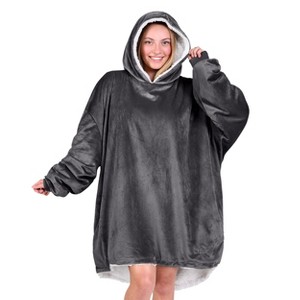 The Bare Homey - Adult Wearable Blanket - Fleece Side Pockets - 1 of 4