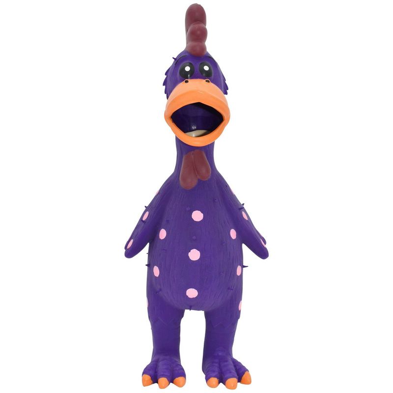 Multipet Globken Chicken Dog Toy - Purple - 11.5&#34;, 1 of 4