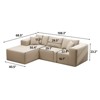 SYFERLORY 108" Cloud Sectional Couch with L-Shape Chaise,4 Seat Modern Modular Sofa with Deep Seat ,No Assembly Required (White) - 3 of 4