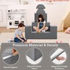 Kids Play Couch, 6Pcs Modular Kids Play Sofa for Playroom Bedroom, Kids Modular Couch Toddler Foam Sofa, Kids Convertible Sofa w/ Removable Cover - 4 of 4