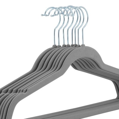 10pk Thin Plastic Hangers Gray - Brightroom™ : Target