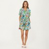 Anna-Kaci Lounge Women's Whimsical Garden Animal Print Pajama Set with Short Sleeve Button-Up Top and Matching Shorts - 3 of 4