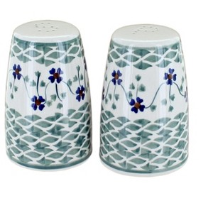 Blue Rose Polish Pottery S086 Manufaktura Salt and Pepper Shakers - 1 of 1