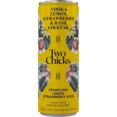 Two Chicks Sparkling Lemon Strawberry Kiss - 4pk/355ml Cans