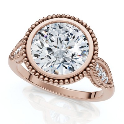 Pompeii3 2 1/5Ct Diamond Luna Lab Created Engagement Ring White, Yellow or Rose Gold