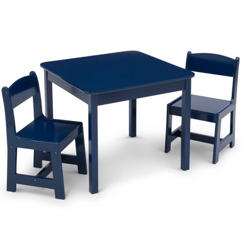 blue kids folding table and chairs