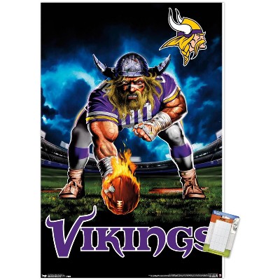 Trends International NFL Minnesota VIkings - Kirk Cousins 18 Unframed Wall  Poster Print White Mounts Bundle 22.375 x 34