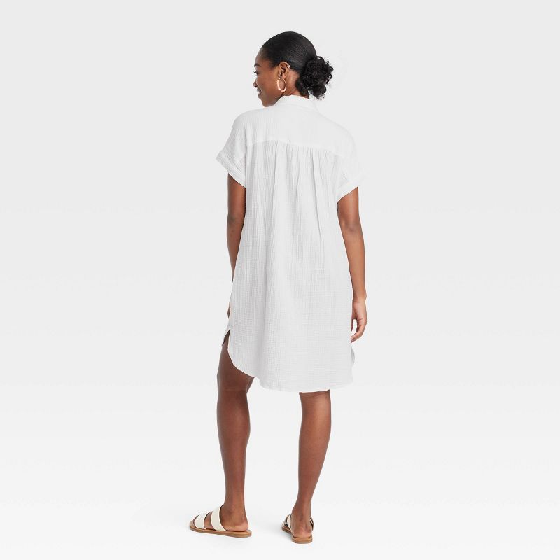 Women's Short Sleeve Mini Shirtdress - Universal Thread™, 3 of 8