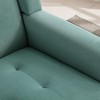 Okak Modern Accent Chair Button-Tufted Living Room Chair with Soft Upholstered Armchair with Black Wood Legs Ergonomics for Bedroom - 4 of 4