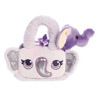 Aurora Small Glitter Elephant Fancy Pals Fashionable Stuffed Animal Purple 7"