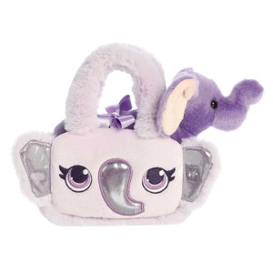 Aurora Small Glitter Elephant Fancy Pals Fashionable Stuffed Animal Purple 7" - 1 of 4