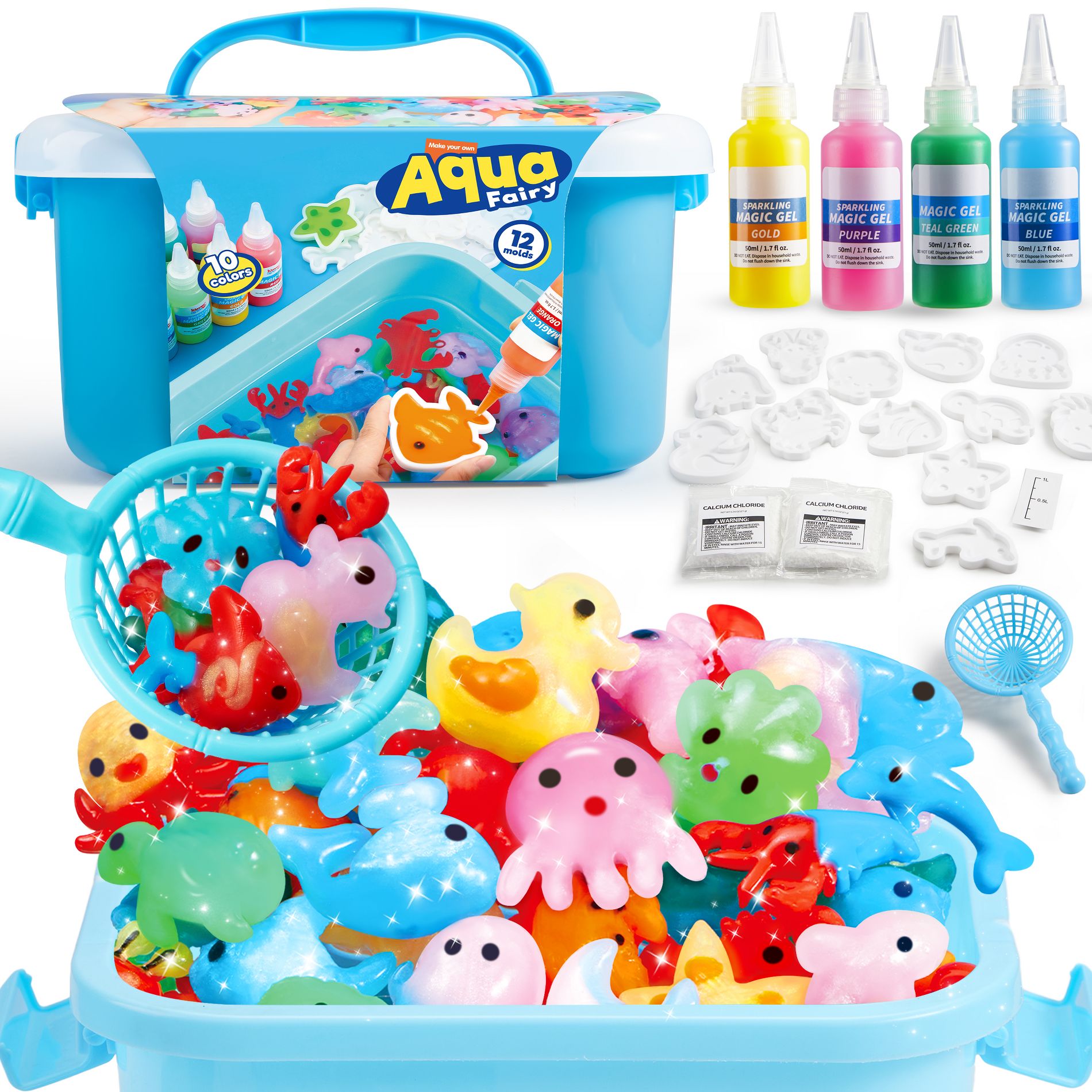 Joyfy Water Gel Magic Kit, Fairy Water Gel Toy for Kids, Arts & Crafts DIY STEM Kit, Party Favors Toys, Christmas Birthday Gifts for Boys Girls Age 3+