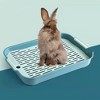 Square Anti-Tip Pet Litter Box, Suitable For Rabbits, Ferrets, Chinchillas, and Guinea Pigs, Ensuring Pet Health - 2 of 4