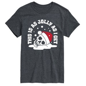 Men's - Instant Message - Skeleton Jolly As I Get Short Sleeve Graphic T-Shirt - 1 of 4