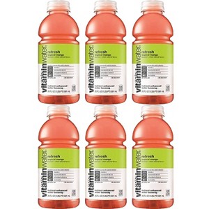 Vitamin Water Refresh Tropical Mango 20 Oz Bottle (Pack of 6, Total Of 120 Oz Mango 20 Fl Oz (Pack of 6) - 1 of 2