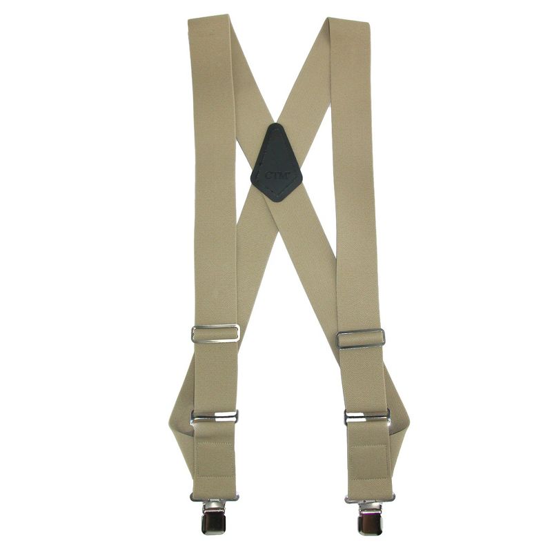 CTM Men's Big & Tall Elastic Basic Trucker Side Clip Suspender, 1 of 4