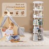 JANSNO 5-Tier 360° Revolving Bookshelf, Vertical Storage Organizer for Bedroom & Living Room - 4 of 4