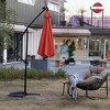 PAGED 10FT Offset Patio Umbrella Modern Market Umbrella with Tilt, Crank and 8 Steel Ribs for Garden, Base Not Included - 2 of 4