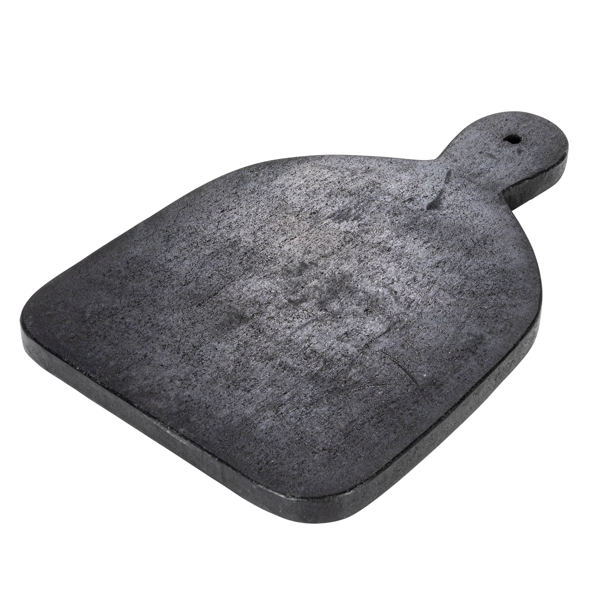 Storied Home Wide Marble Cutting or Charcuterie Board with Handle, Black