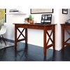 Writing Desk Modern Feel Walnut - AFI: Computer Table, Scratch-Resistant, Wood Frame, No Tools Assembly - 2 of 4